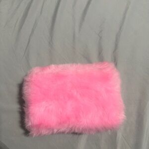 Pink Faux Fur Clutch